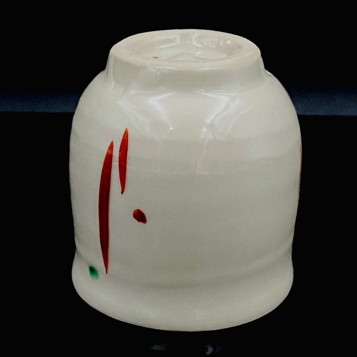 Bizen Akae Sake Cup by Mitsuru Isezaki, Bizen Ware, Okayama Prefecture Important Intangible Cultural Property #169