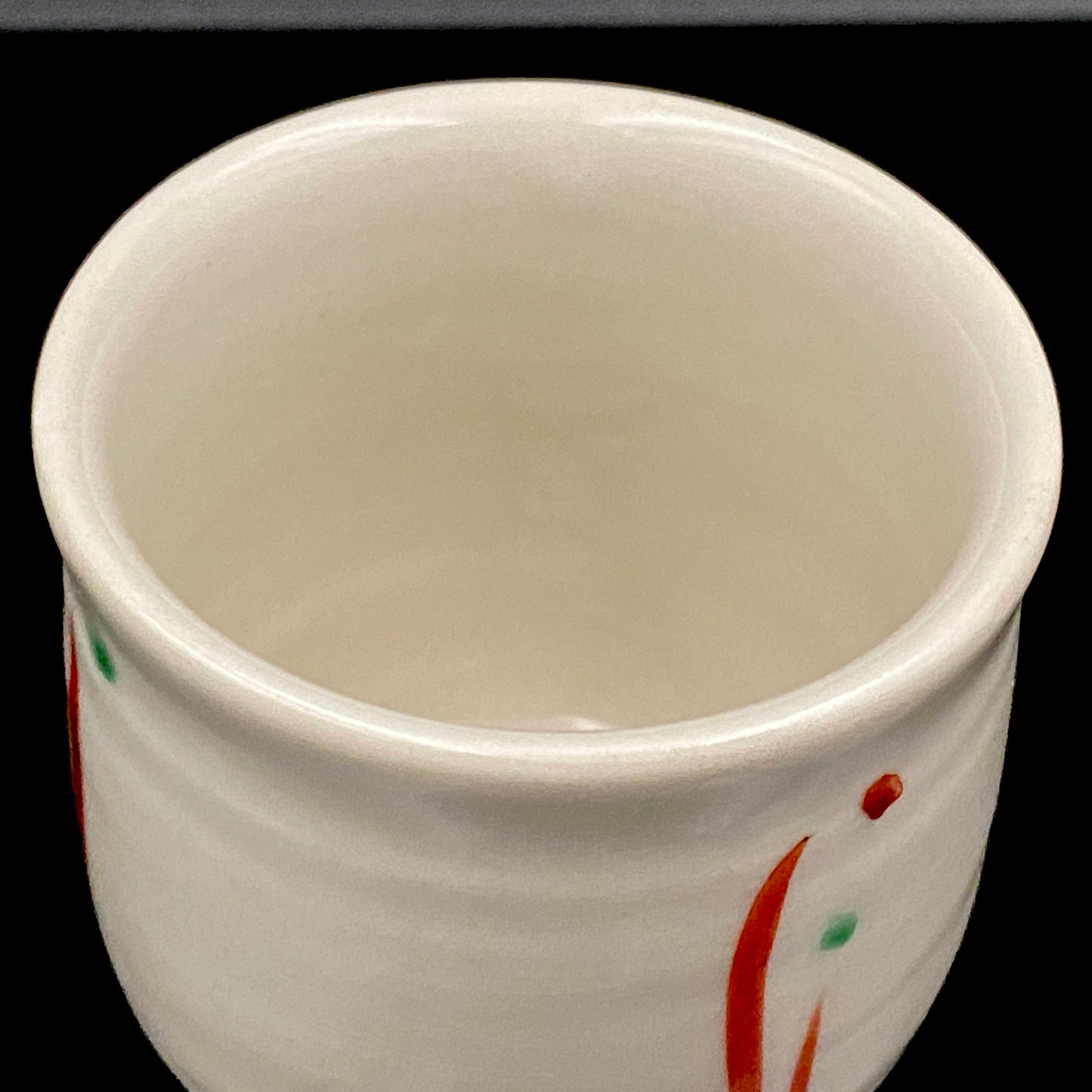 Bizen Akae Sake Cup by Mitsuru Isezaki, Bizen Ware, Okayama Prefecture Important Intangible Cultural Property #169