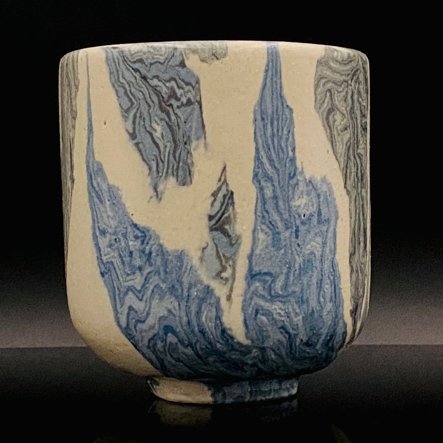 松井康阳（Matsui Koyo）杰作 绞胎之极致 积层绞胎构建的积层构造美 威士忌杯 #174