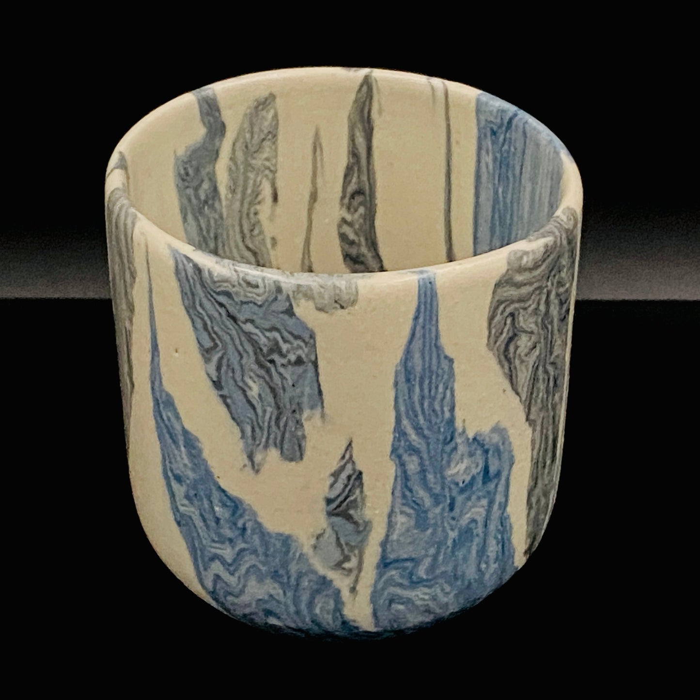 松井康阳（Matsui Koyo）杰作 绞胎之极致 积层绞胎构建的积层构造美 威士忌杯 #174