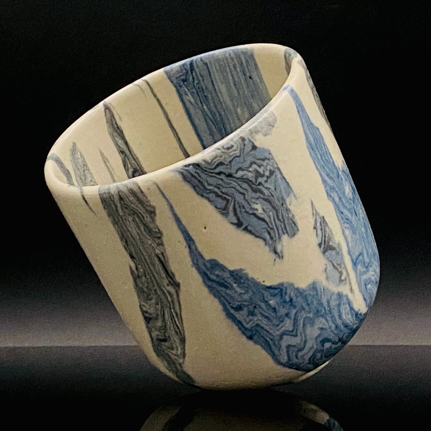 松井康阳（Matsui Koyo）杰作 绞胎之极致 积层绞胎构建的积层构造美 威士忌杯 #174