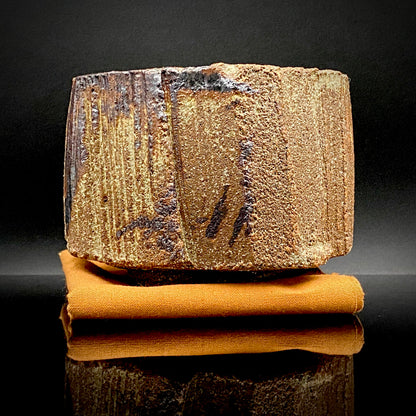 Artist Featured in Ippodo Gallery New York's "Magic of the Tea Bowl" | Eldest Son of Mashiko Potter Ken Matsuzaki | Kan Matsuzaki | Irabo Kofuku Chawan (Small Tea Bowl) | Tomobako | Japanese-Style Rocks Glass #476