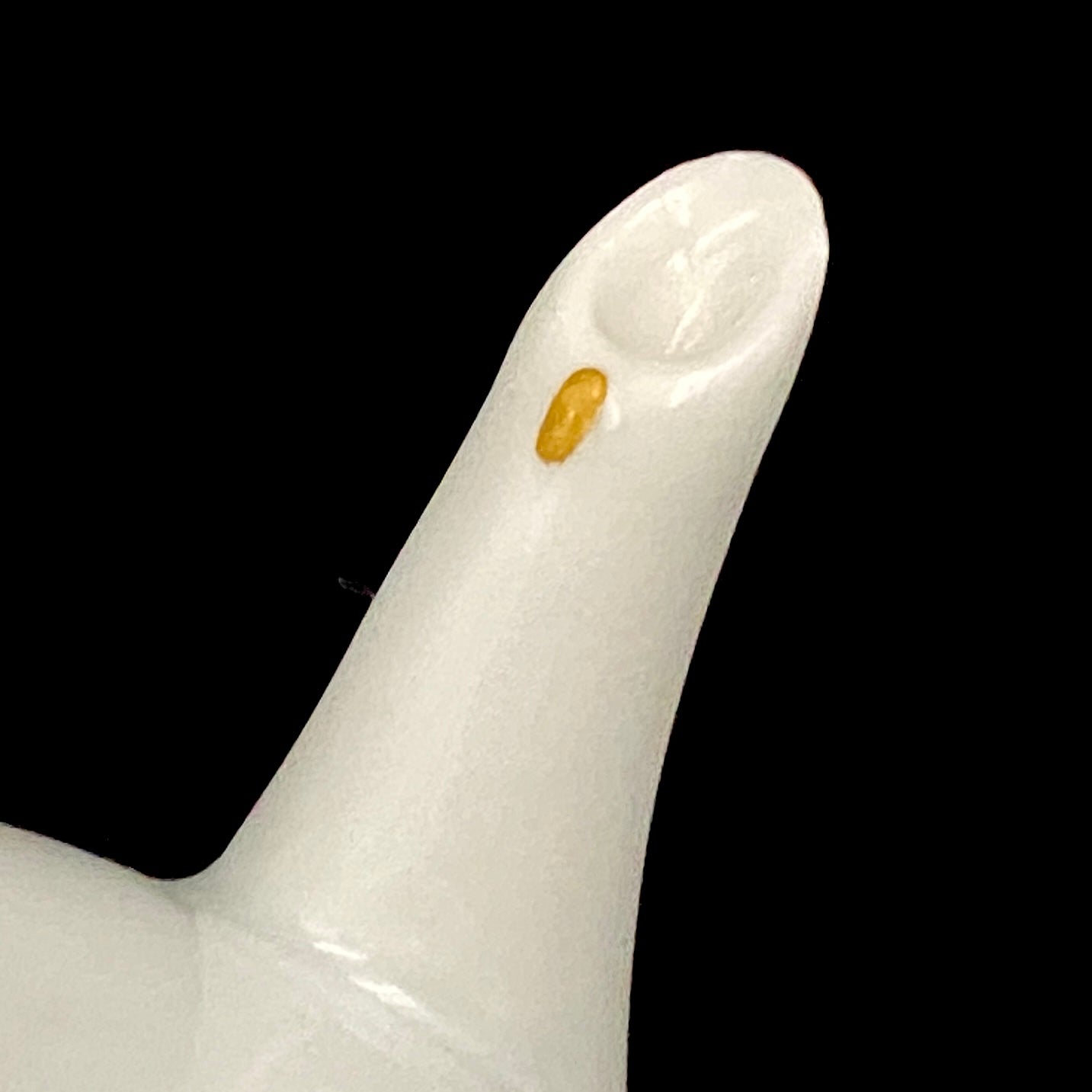 牧勇吉（Maki Yukichi）杰作 青花金彩蜻蛉花纹水注 掌心大小的洋酒用滴水器 #175