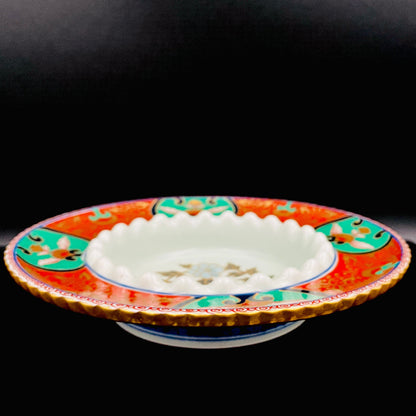 林九郎 作 金襴手染錦 大灰皿 古伊万里様式の再興 波佐見焼の至宝 #176