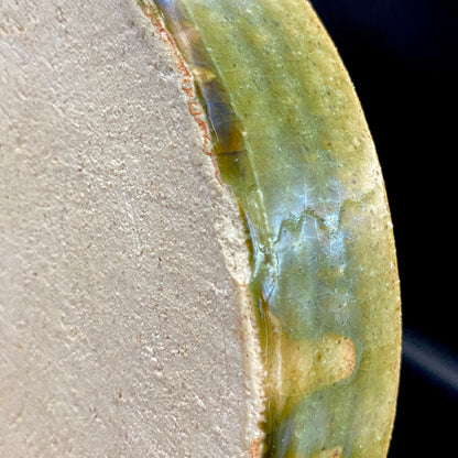 Houston (USA) | Member of the Kokugakai | Mashiko Potter and Pupil of Tatsuzo Shimaoka | Ken Matsuzaki | Plate with Swirl Pattern in Green and Blue Glazes | Dish for Snacks #477