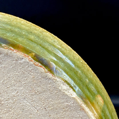 Houston (USA) | Member of the Kokugakai | Mashiko Potter and Pupil of Tatsuzo Shimaoka | Ken Matsuzaki | Plate with Swirl Pattern in Green and Blue Glazes | Dish for Snacks #477