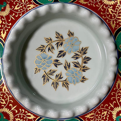 林九郎 作 金襴手染錦 大灰皿 古伊万里様式の再興 波佐見焼の至宝 #176