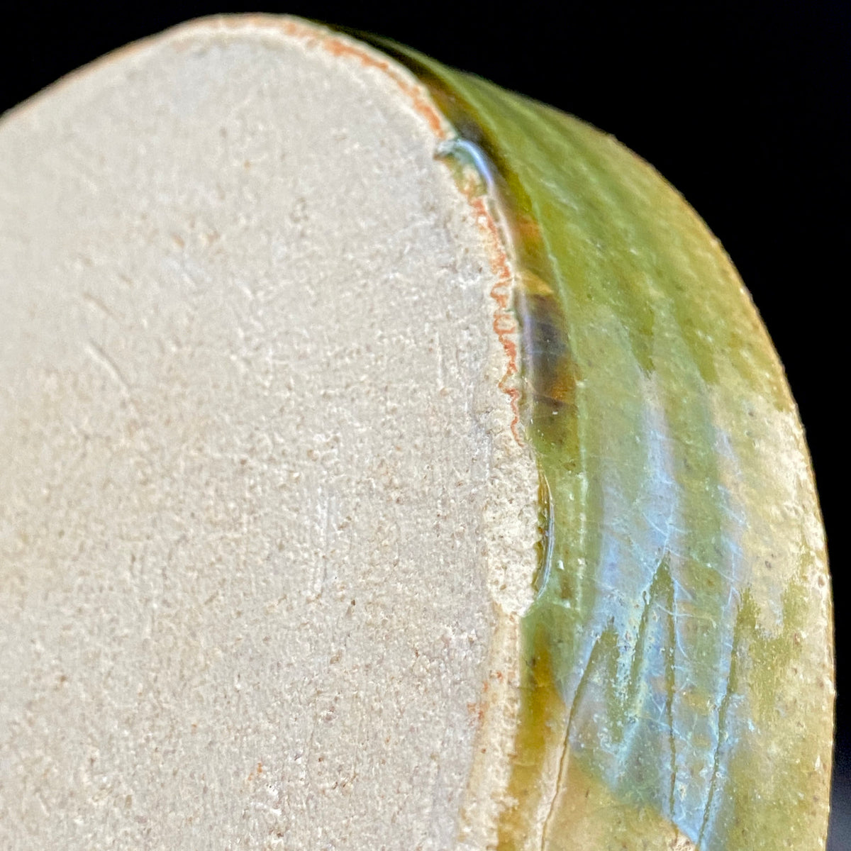 Houston (USA) | Member of the Kokugakai | Mashiko Potter and Pupil of Tatsuzo Shimaoka | Ken Matsuzaki | Plate with Swirl Pattern in Green and Blue Glazes | Dish for Snacks #477