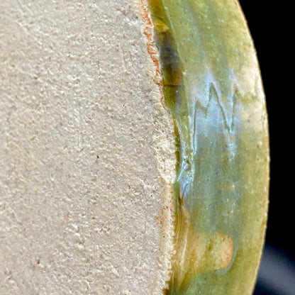 Houston (USA) | Member of the Kokugakai | Mashiko Potter and Pupil of Tatsuzo Shimaoka | Ken Matsuzaki | Plate with Swirl Pattern in Green and Blue Glazes | Dish for Snacks #477