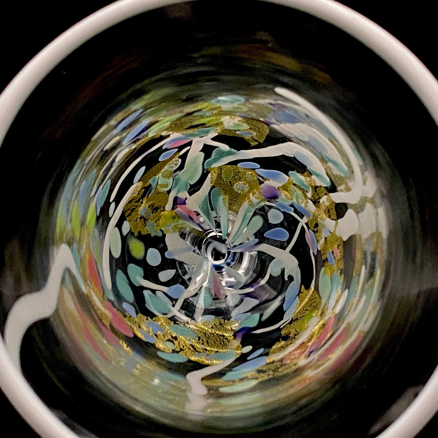 石井 康治 作 手吹き硝子 白硝子 海月 クラゲ #5