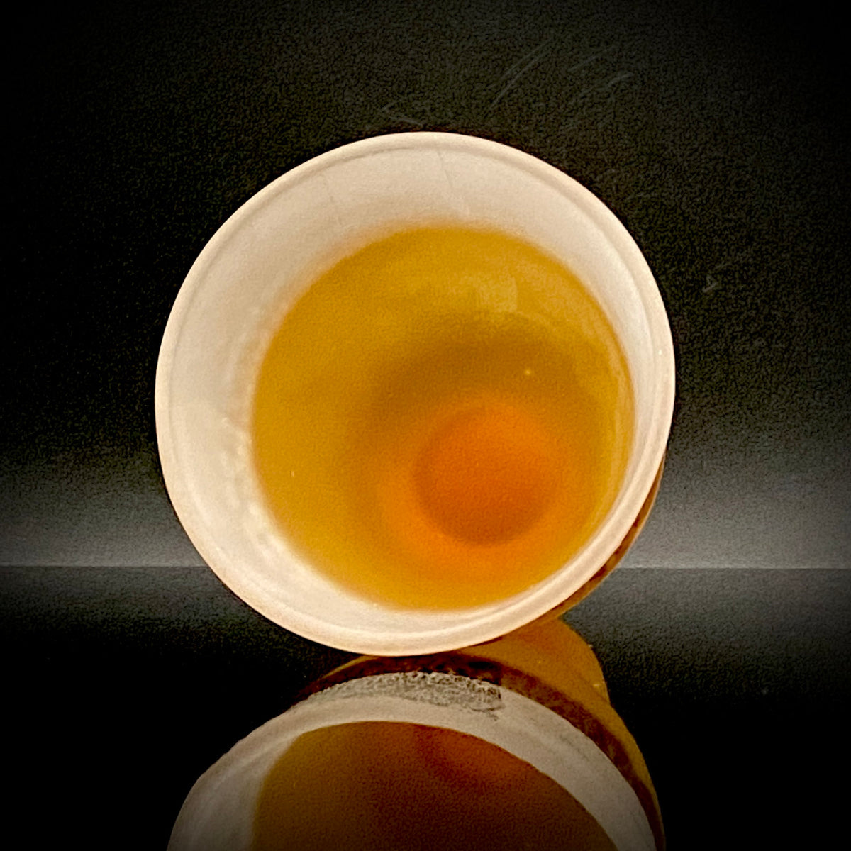 Aomori Prefecture Art and Culture Award Recipient, Tsugaru Vidro, Hokuyo Glass, Kaoru Okawa: Frosted Amber Glass Footed Cup with Silver-Tone and Brown-Tone Foil #479