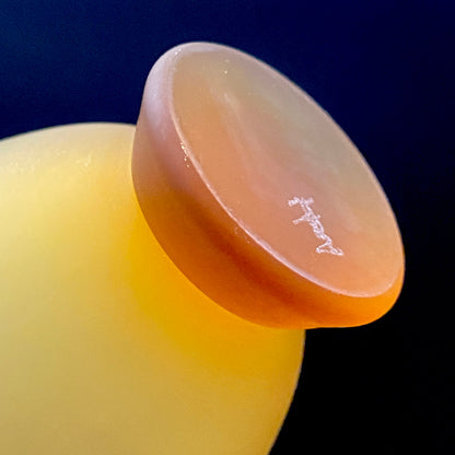 Aomori Prefecture Art and Culture Award Recipient, Tsugaru Vidro, Hokuyo Glass, Kaoru Okawa: Frosted Amber Glass Footed Cup with Silver-Tone and Brown-Tone Foil #479