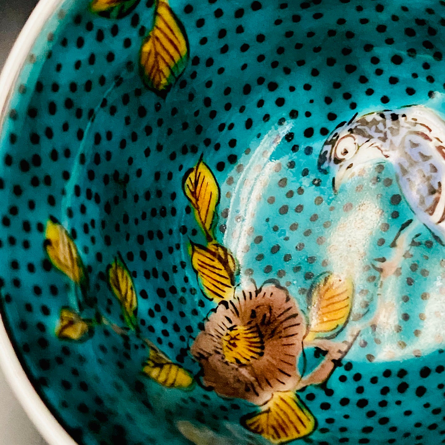 三代 三井为吉（Mitsui Tamekichi）作品 彩绘花鸟纹 洋酒品鉴酒具 九谷烧 彩绘马上杯 #180