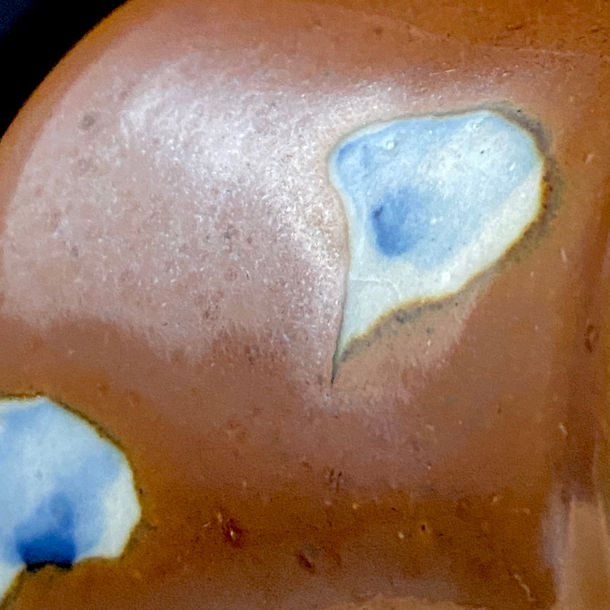Third Generation of the Mashiko Kiln, Grandson of Ichirō Kimura: Sakazuki Sake Cup by Mitsuyoshi Kimura, Red-Brown Glaze with White and Blue Mottled Pattern, Japanese-Style Shot Glass, Artist with Permanent Display at Matsuzakaya Ginza #475