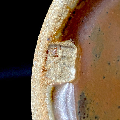 Third Generation of the Mashiko Kiln, Grandson of Ichirō Kimura: Sakazuki Sake Cup by Mitsuyoshi Kimura, Red-Brown Glaze with White and Blue Mottled Pattern, Japanese-Style Shot Glass, Artist with Permanent Display at Matsuzakaya Ginza #475