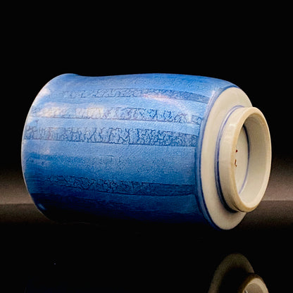 人间国宝 中田一於（Nakata Kazuo）作 九谷烧 釉里金彩 汤吞 洋酒酒器 瑕疵品 #187