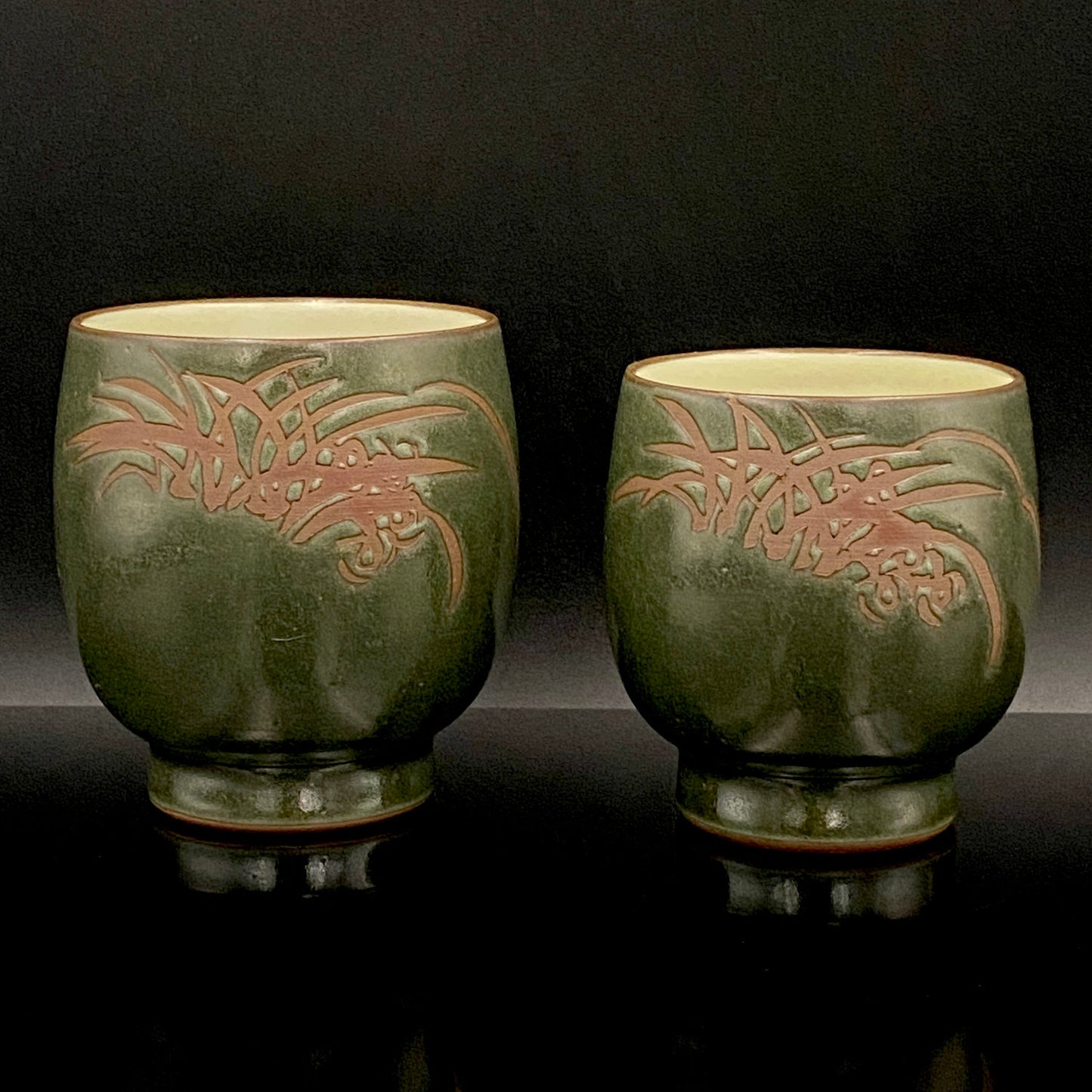 Living National Treasure, Ito Sekisui V, Sado Mumyoi-yaki, Yohen Guinomi Sake Cups (Set of 2) #189
