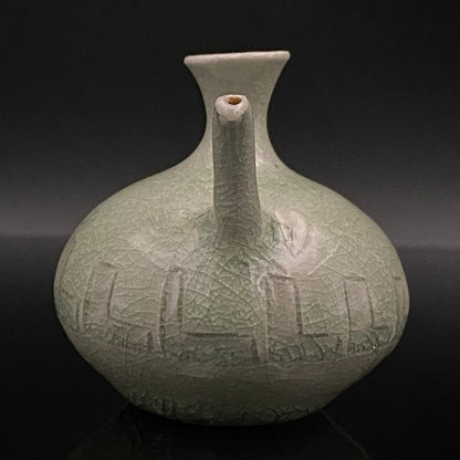 武村丰德（Takemura Toyonori）作品 御深井雕纹 美浓烧 水滴 威士忌滴水器 #190