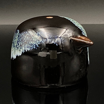 内閣総理大臣賞受賞作家 平安 宋丘 三代目 (久保 義蔵) 作 天目窯変 水滴 ウォータードロッパー ウィスキードロッパー #191