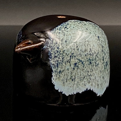 内閣総理大臣賞受賞作家 平安 宋丘 三代目 (久保 義蔵) 作 天目窯変 水滴 ウォータードロッパー ウィスキードロッパー #191