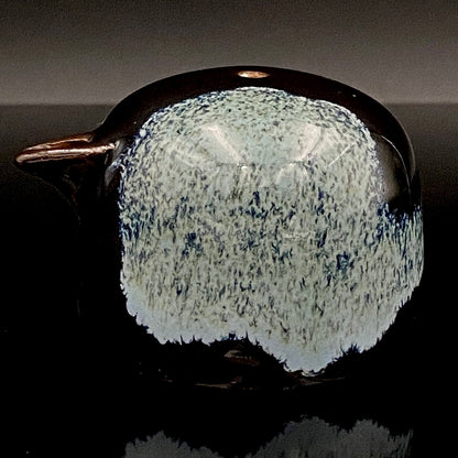 内閣総理大臣賞受賞作家 平安 宋丘 三代目 (久保 義蔵) 作 天目窯変 水滴 ウォータードロッパー ウィスキードロッパー #191