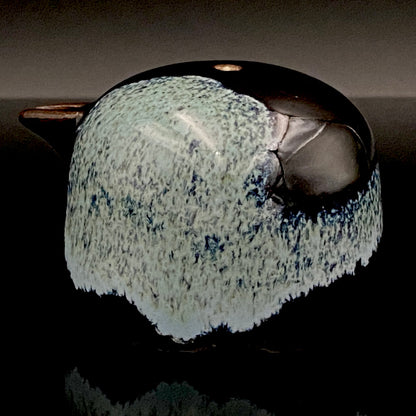 内閣総理大臣賞受賞作家 平安 宋丘 三代目 (久保 義蔵) 作 天目窯変 水滴 ウォータードロッパー ウィスキードロッパー #191