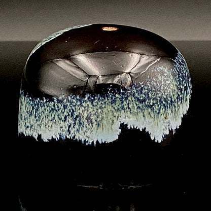 内閣総理大臣賞受賞作家 平安 宋丘 三代目 (久保 義蔵) 作 天目窯変 水滴 ウォータードロッパー ウィスキードロッパー #191