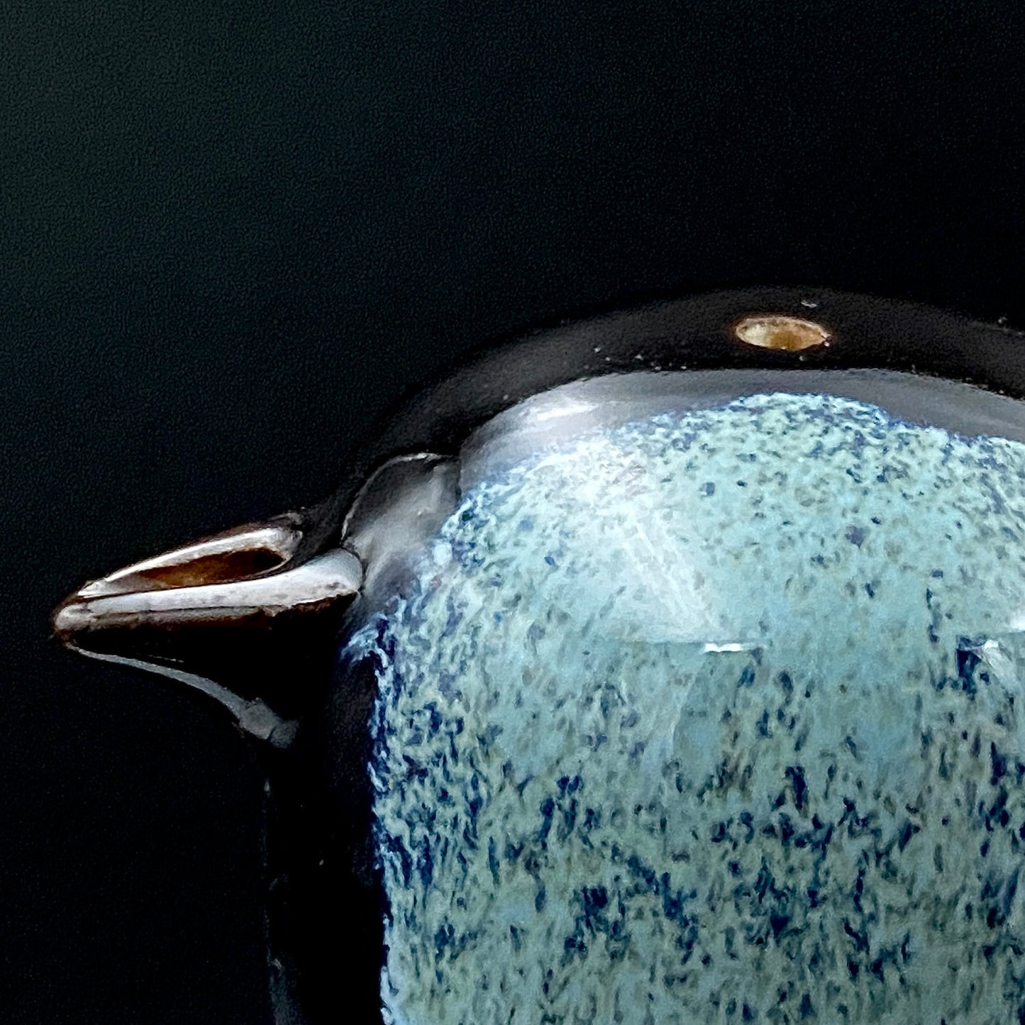 内閣総理大臣賞受賞作家 平安 宋丘 三代目 (久保 義蔵) 作 天目窯変 水滴 ウォータードロッパー ウィスキードロッパー #191