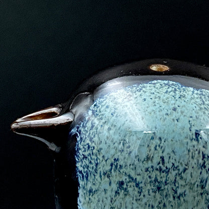 内閣総理大臣賞受賞作家 平安 宋丘 三代目 (久保 義蔵) 作 天目窯変 水滴 ウォータードロッパー ウィスキードロッパー #191