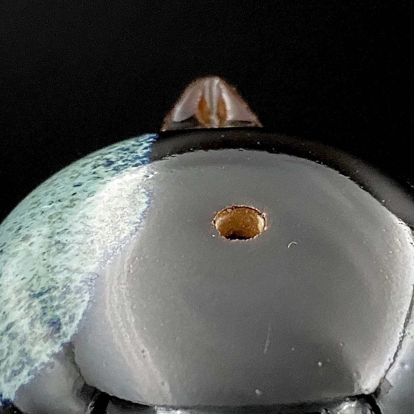 内閣総理大臣賞受賞作家 平安 宋丘 三代目 (久保 義蔵) 作 天目窯変 水滴 ウォータードロッパー ウィスキードロッパー #191