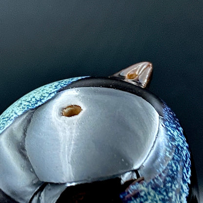 内閣総理大臣賞受賞作家 平安 宋丘 三代目 (久保 義蔵) 作 天目窯変 水滴 ウォータードロッパー ウィスキードロッパー #191