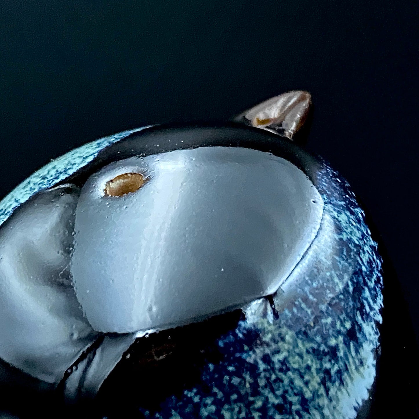 内閣総理大臣賞受賞作家 平安 宋丘 三代目 (久保 義蔵) 作 天目窯変 水滴 ウォータードロッパー ウィスキードロッパー #191