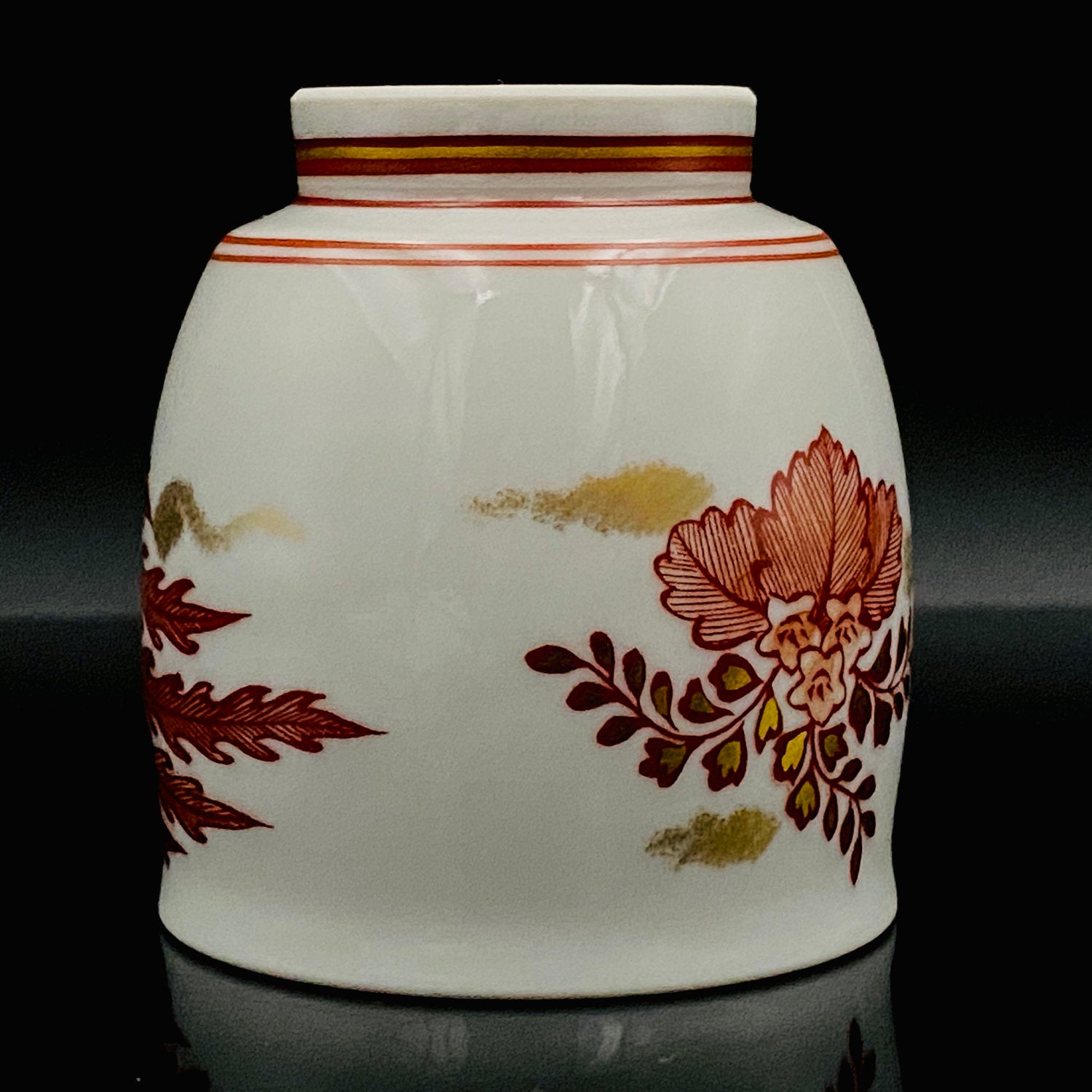 山本 芳岳 最上位作 九谷焼 赤絵細描 金彩赤絵 鳳凰文 ぐい呑み 酒器