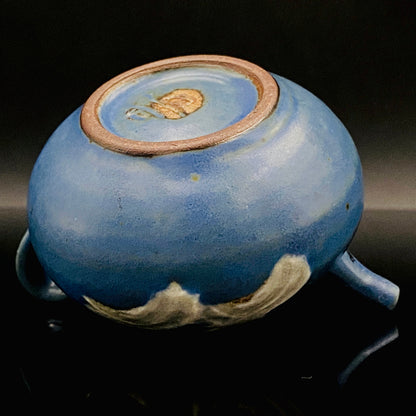 杵筑烧 司窑 铃木健司（Suzuki Kenji）作 青海白波文 练上手镶嵌 水滴 威士忌滴水器 #195