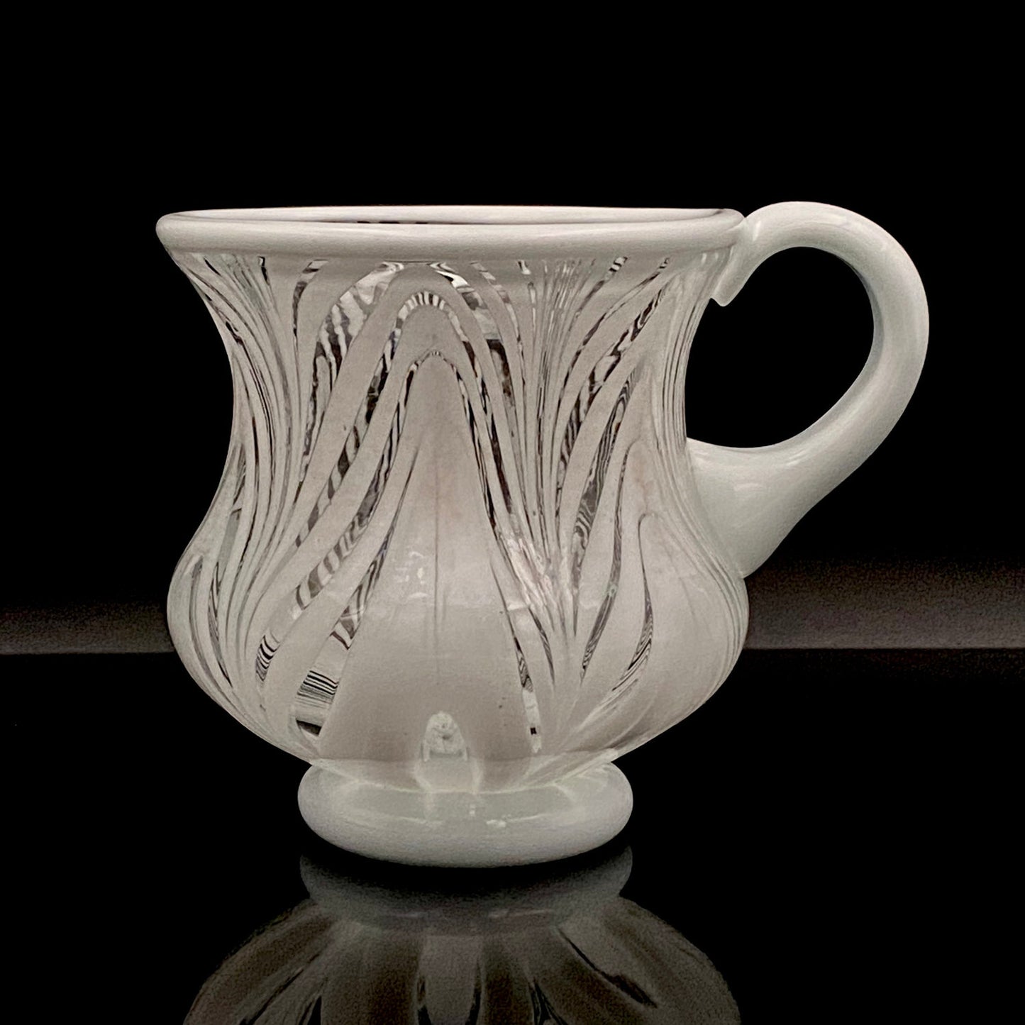 Hisatoshi Iwata, Jobun (Striped) Glass Vessel, Rock Glass / Tasting Glass, Japan Art Academy Award Winning Artist #201