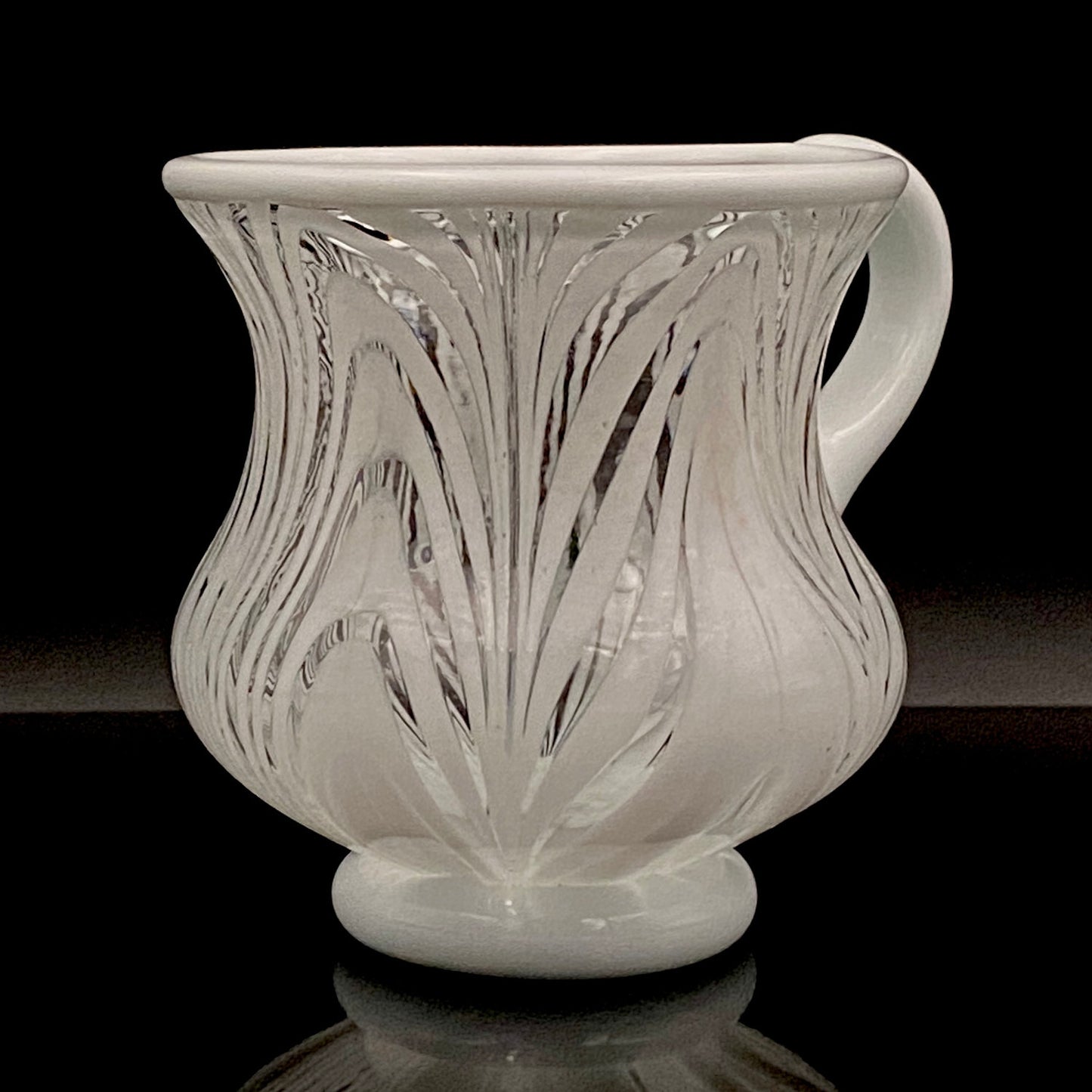 Hisatoshi Iwata, Jobun (Striped) Glass Vessel, Rock Glass / Tasting Glass, Japan Art Academy Award Winning Artist #201