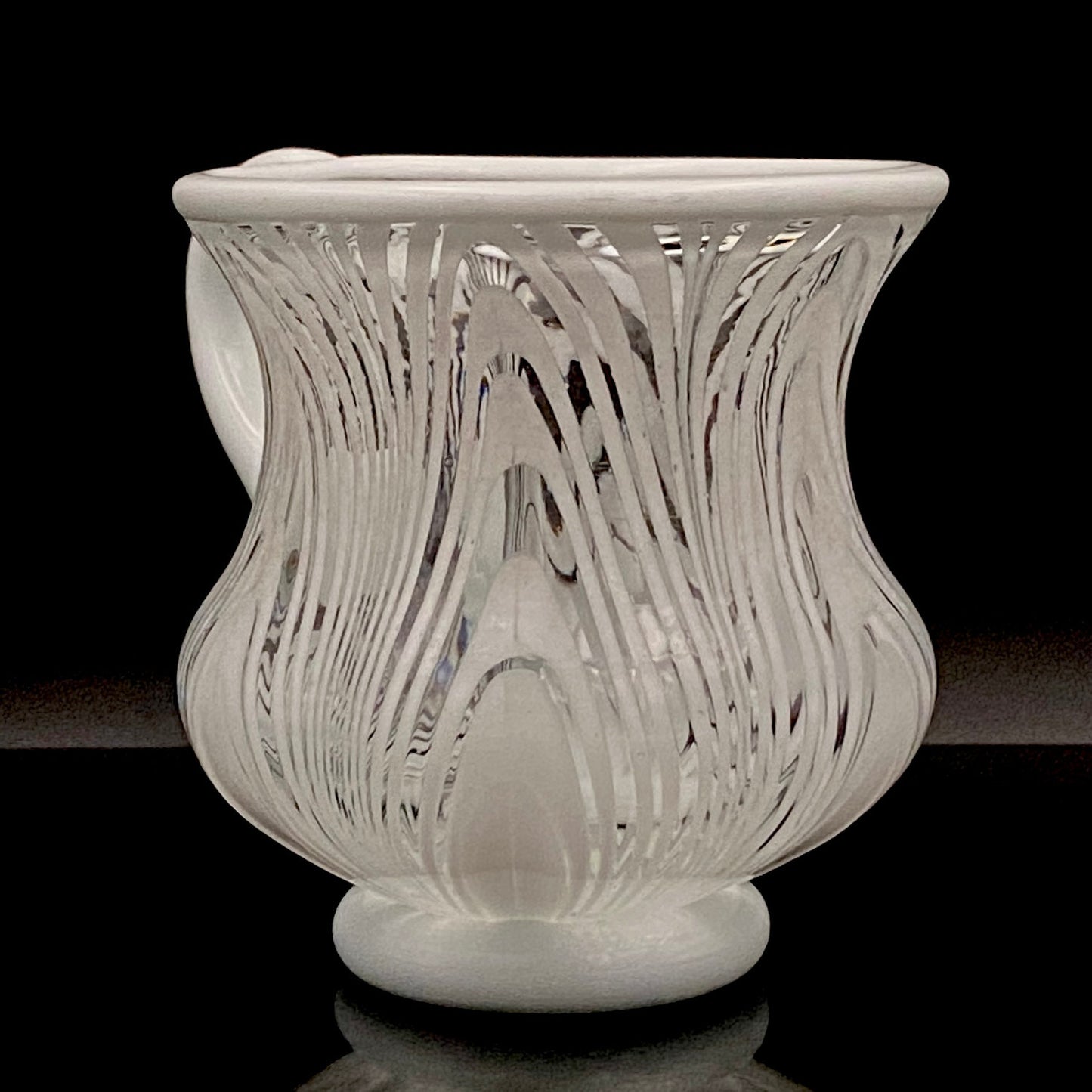 Hisatoshi Iwata, Jobun (Striped) Glass Vessel, Rock Glass / Tasting Glass, Japan Art Academy Award Winning Artist #201