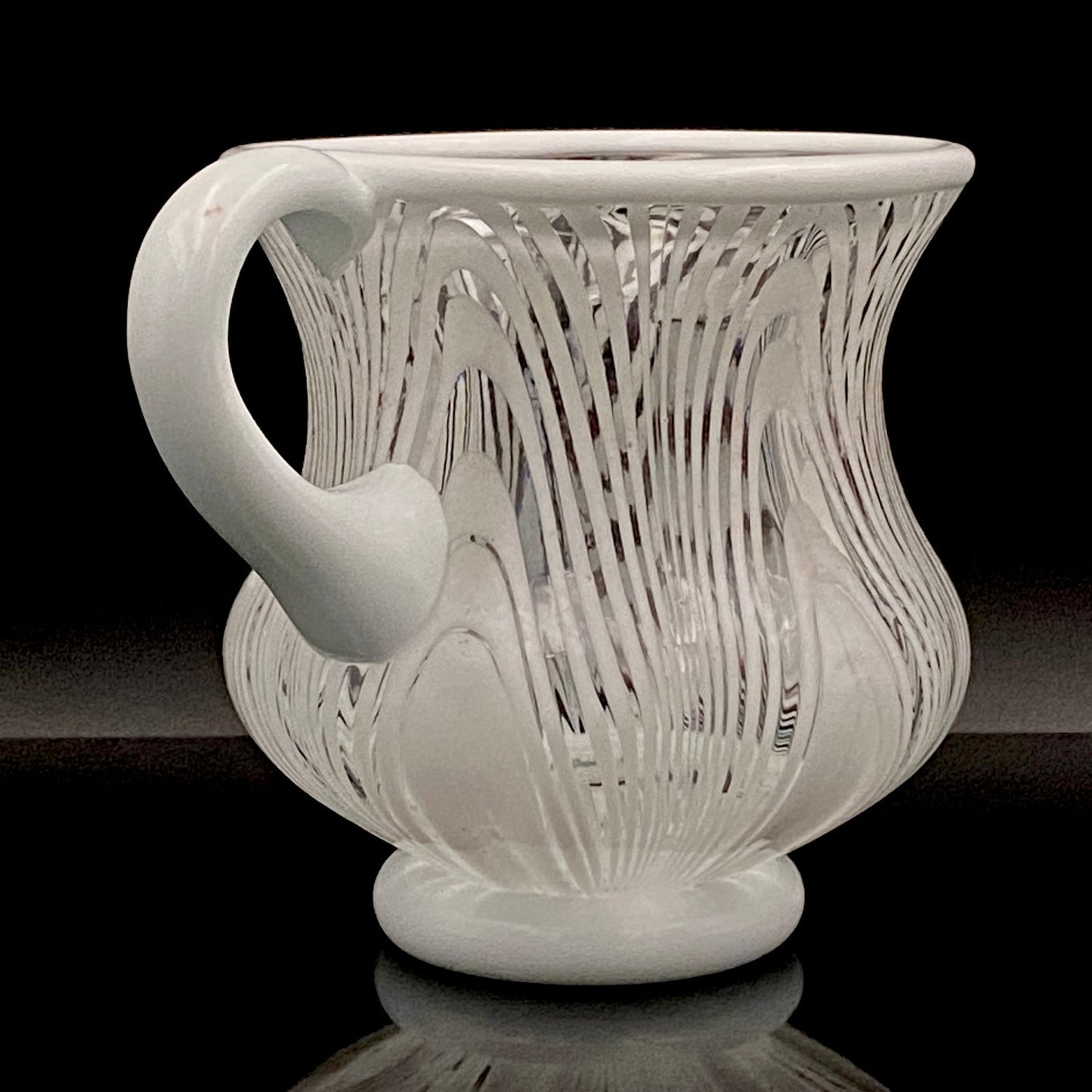 Hisatoshi Iwata, Jobun (Striped) Glass Vessel, Rock Glass / Tasting Glass, Japan Art Academy Award Winning Artist #201