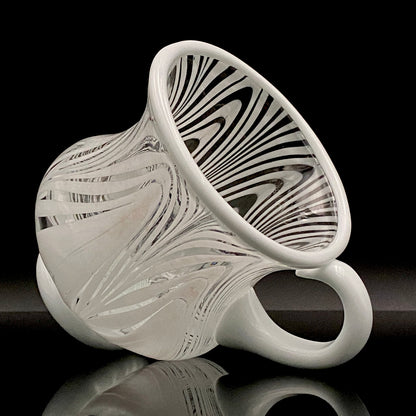 Hisatoshi Iwata, Jobun (Striped) Glass Vessel, Rock Glass / Tasting Glass, Japan Art Academy Award Winning Artist #201