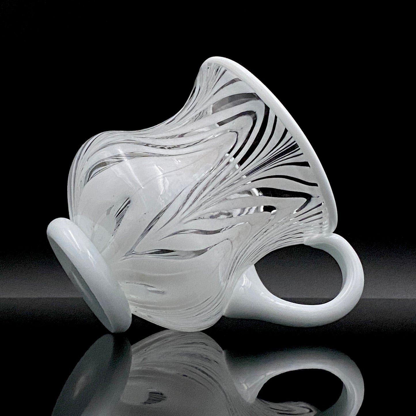 Hisatoshi Iwata, Jobun (Striped) Glass Vessel, Rock Glass / Tasting Glass, Japan Art Academy Award Winning Artist #201