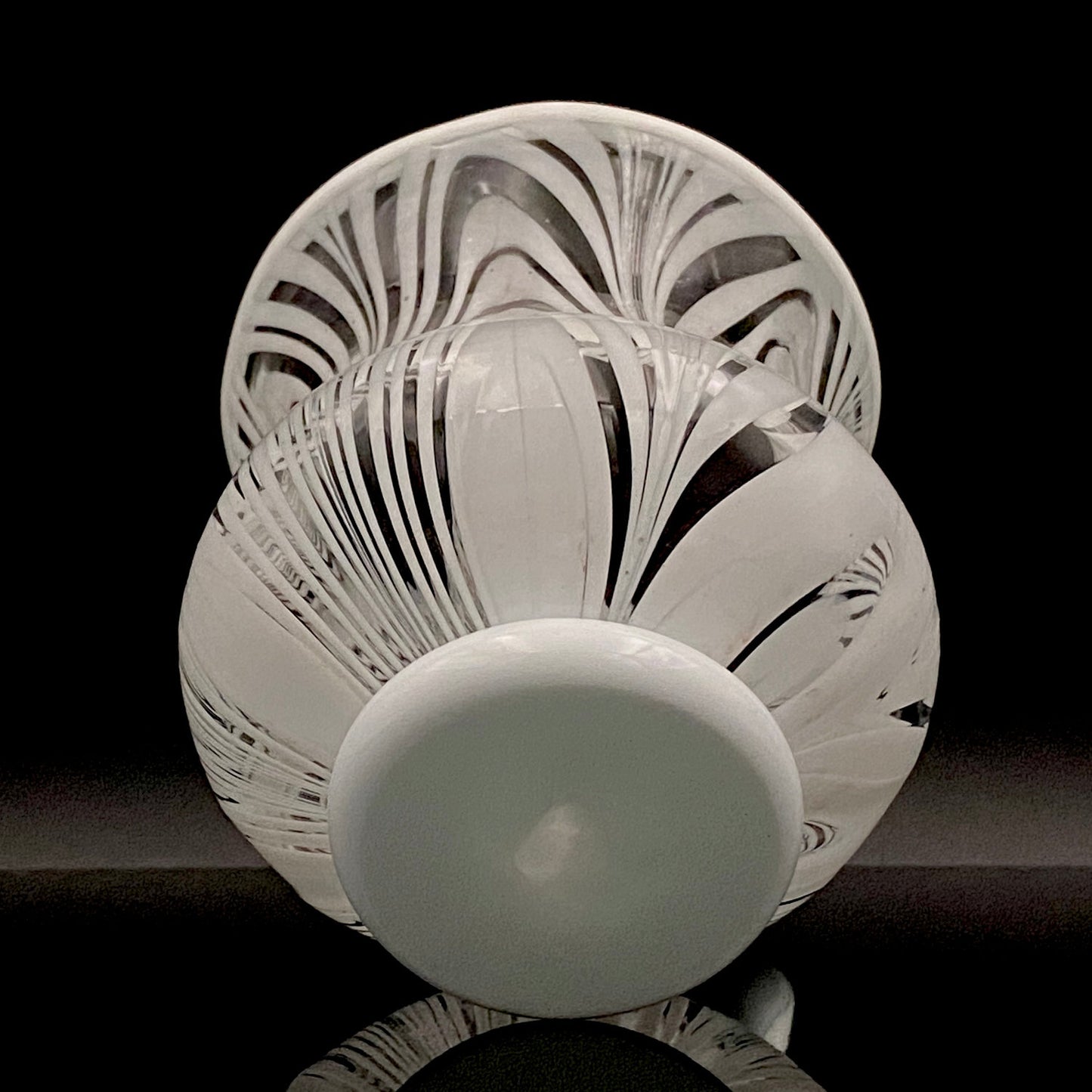 Hisatoshi Iwata, Jobun (Striped) Glass Vessel, Rock Glass / Tasting Glass, Japan Art Academy Award Winning Artist #201