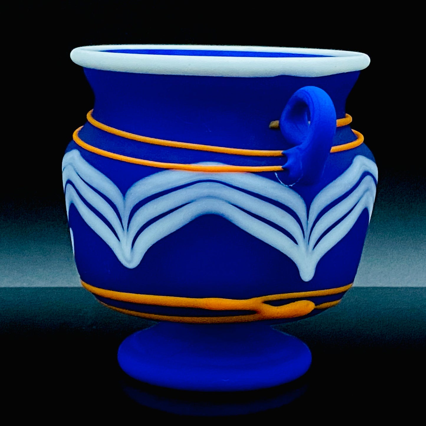 岩田久利（Iwata Hisatoshi）作品 玻璃条文小壶 冰碗 日本艺术院奖获奖作家 #196