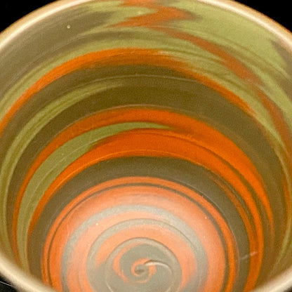 Yohei Konishi, Tokoname Ware Neriage, Horseback Cup (Stem Cup) "Shouchu no Tama" Sake Vessel #197