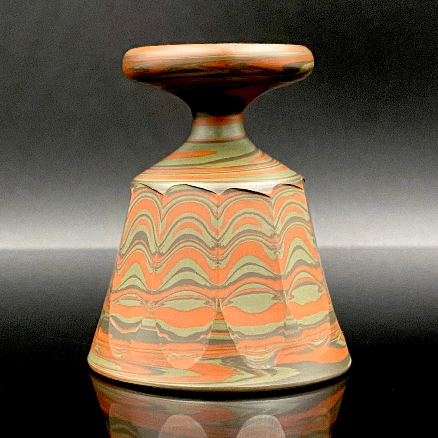 小西 洋平 作 常滑焼 練上げ 馬上杯『掌中の珠』酒器 #197 – Antique