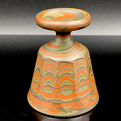 Yohei Konishi, Tokoname Ware Neriage, Horseback Cup (Stem Cup) "Shouchu no Tama" Sake Vessel #197