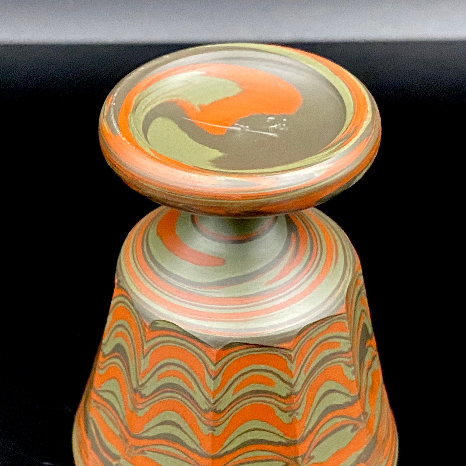 小西 洋平 作 常滑焼 練上げ 馬上杯『掌中の珠』酒器 #197 – Antique