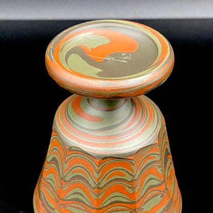 Yohei Konishi, Tokoname Ware Neriage, Horseback Cup (Stem Cup) "Shouchu no Tama" Sake Vessel #197