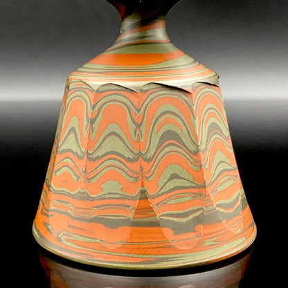 Yohei Konishi, Tokoname Ware Neriage, Horseback Cup (Stem Cup) "Shouchu no Tama" Sake Vessel #197
