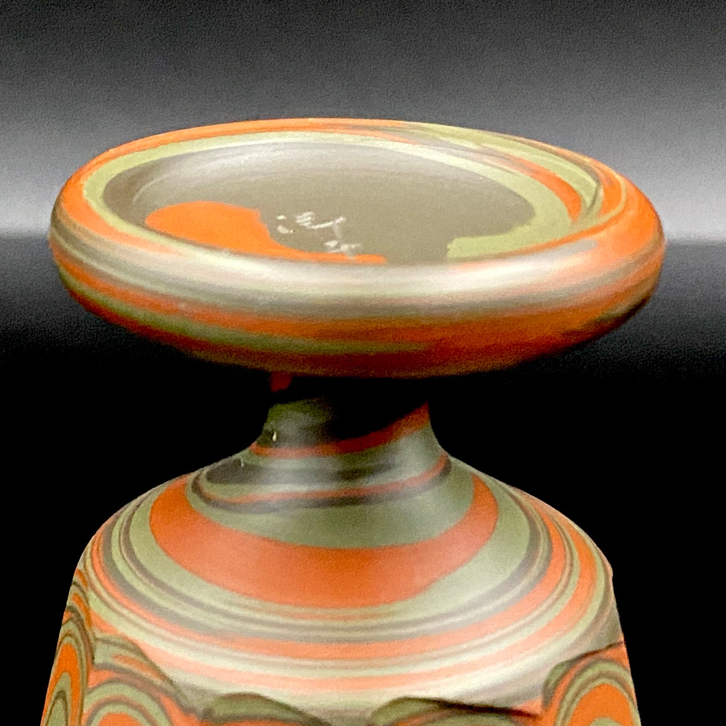Yohei Konishi, Tokoname Ware Neriage, Horseback Cup (Stem Cup) "Shouchu no Tama" Sake Vessel #197