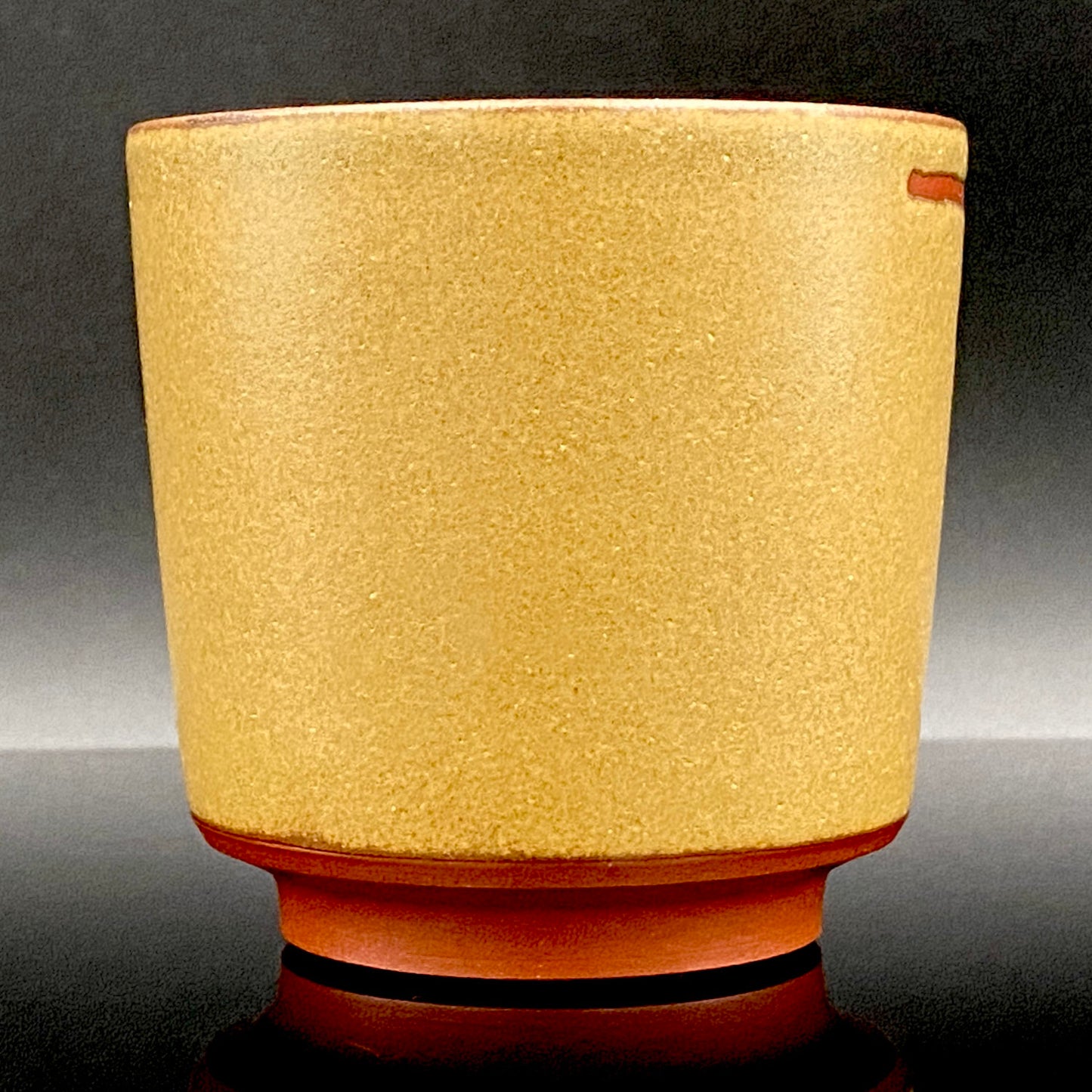 Living National Treasure, Ito Sekisui V, Mumyoi-yaki, Elegant "Manyo" Cursive Line Engraving, Yunomi / Rock Glass "Bush Clover in Autumn Field" #199
